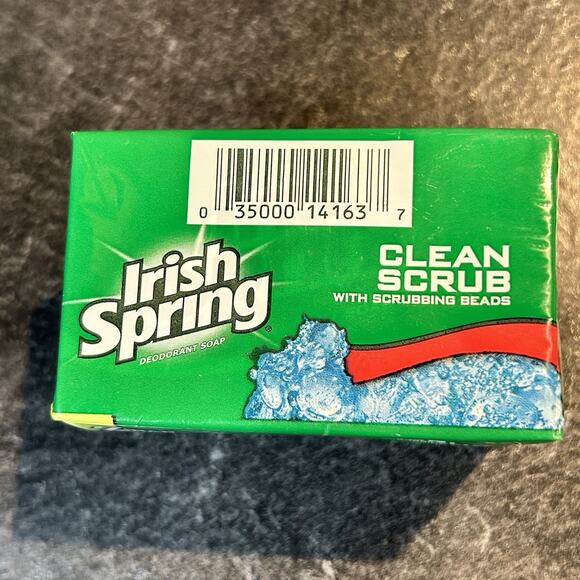 2 Bars Irish Spring Clean Scrub W Scrubbing Beads Soap NO Linseed 3.75 oz Each - Picture 5 of 5